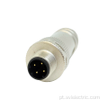 Conector de sensor masculino M12 em blindagem de campo industrial